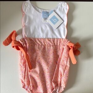 bella bliss White and Orange One Piece